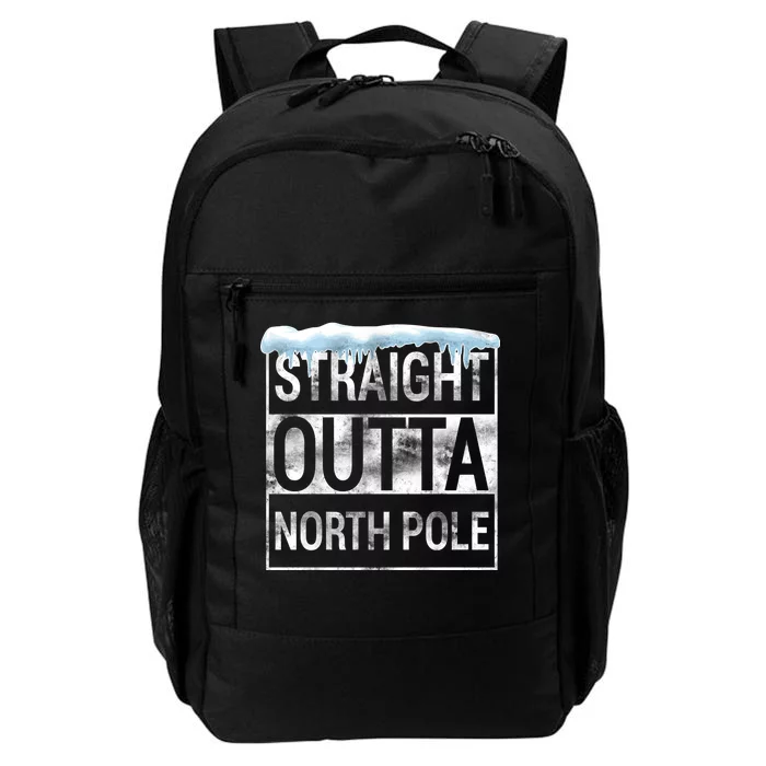 Straight Outta North Pole Funny Christmas Daily Commute Backpack