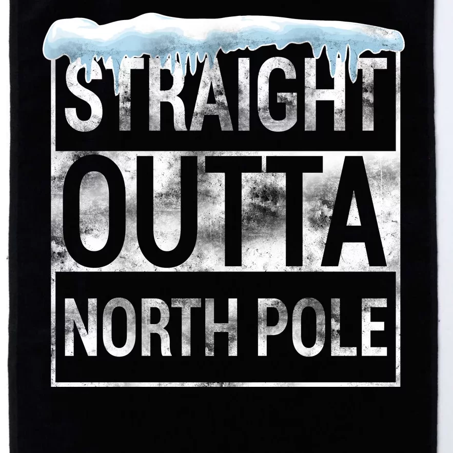 Straight Outta North Pole Funny Christmas Platinum Collection Golf Towel