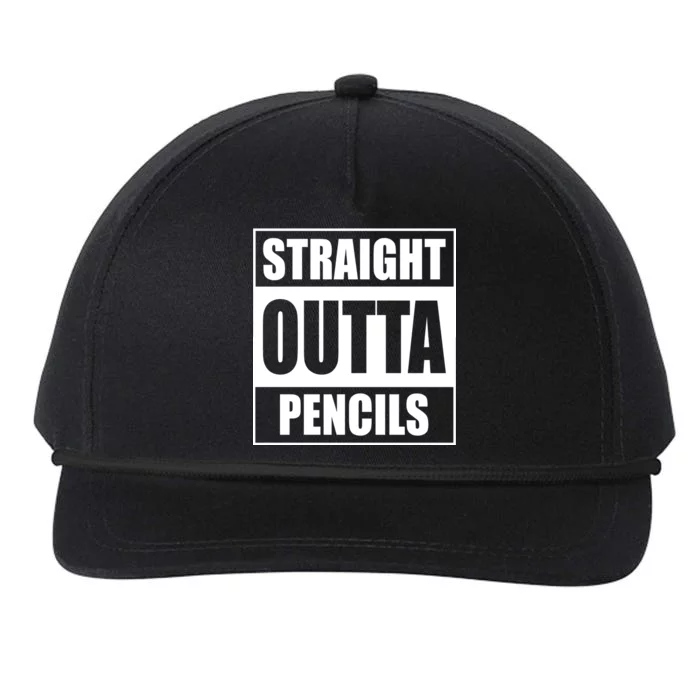 Straight Outta Pencils Snapback Five-Panel Rope Hat