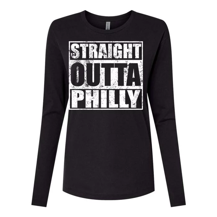 Straight Outta Philly Womens Cotton Relaxed Long Sleeve T-Shirt