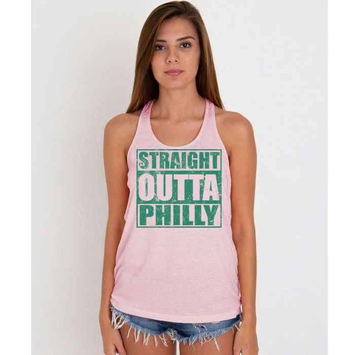 Straight Outta Philly Women's Knotted Racerback Tank