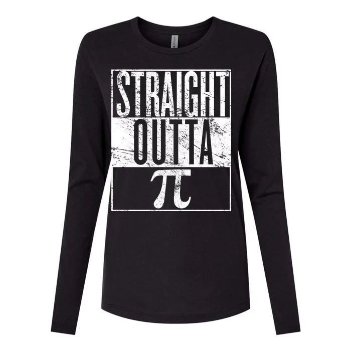 Straight Outta Pi Womens Cotton Relaxed Long Sleeve T-Shirt