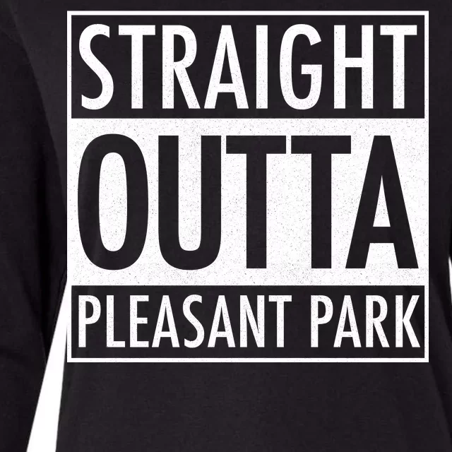 Straight Outta Pleasant Park Womens Cotton Relaxed Long Sleeve T-Shirt