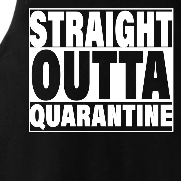 Straight Outta Quarantine Ladies Tri-Blend Wicking Tank