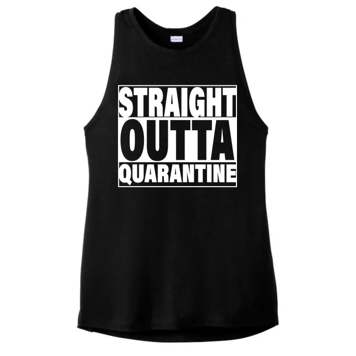 Straight Outta Quarantine Ladies Tri-Blend Wicking Tank