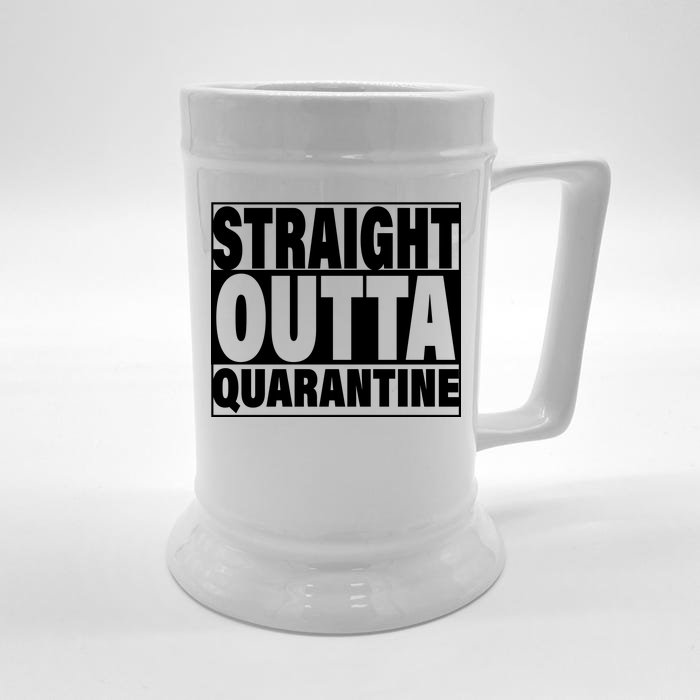 Straight Outta Quarantine Front & Back Beer Stein