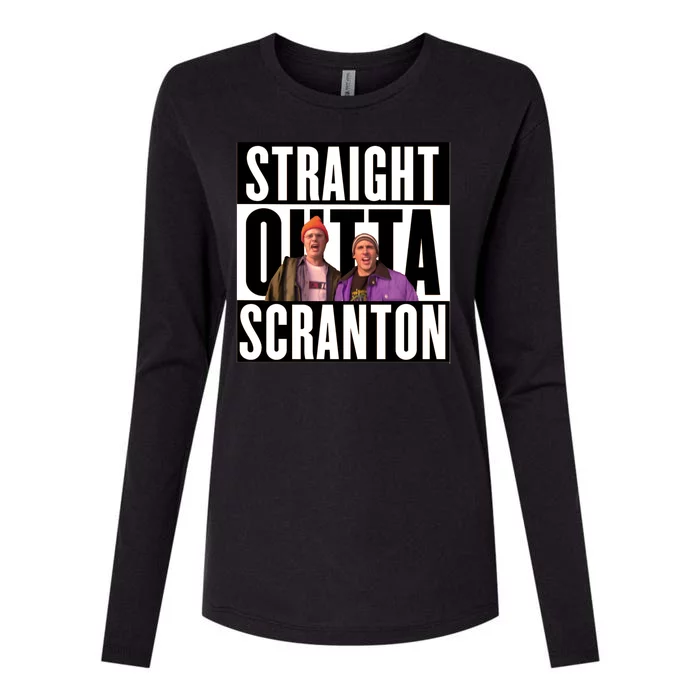 Straight Outta Scranton Womens Cotton Relaxed Long Sleeve T-Shirt