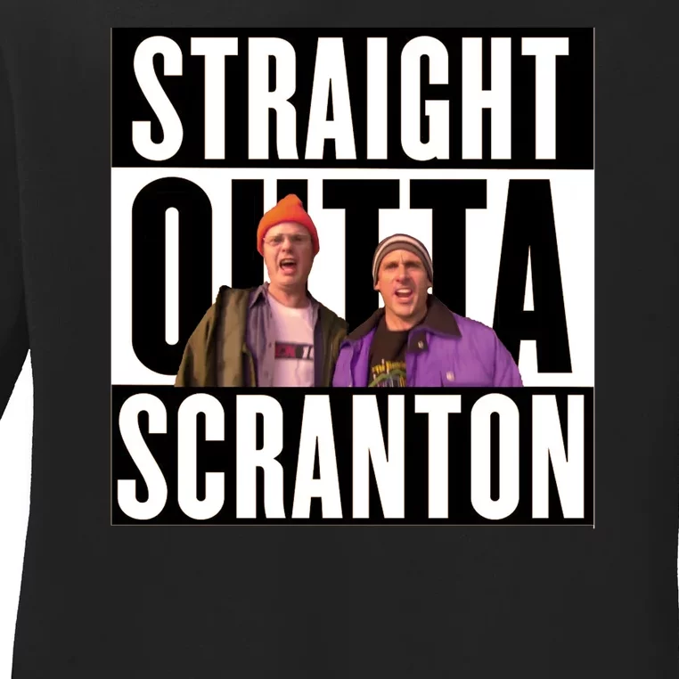 Straight Outta Scranton Ladies Long Sleeve Shirt