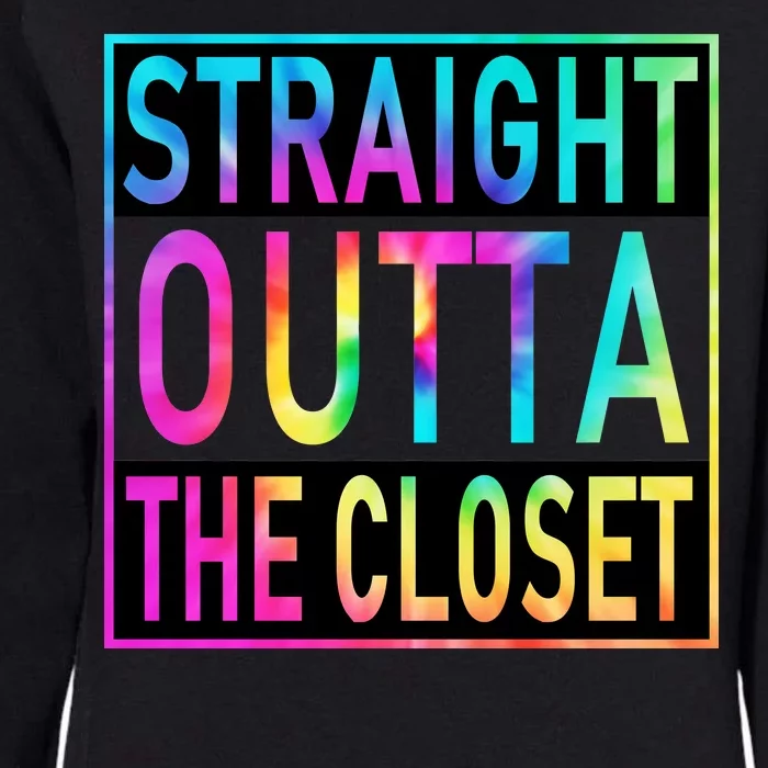 Straight Outta The Closet LGBT Rainbow Womens California Wash Sweatshirt