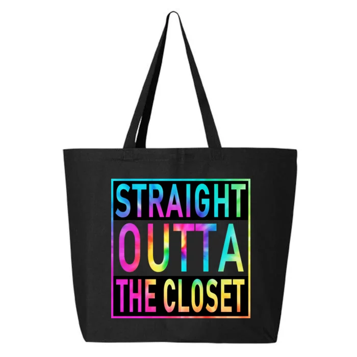 Straight Outta The Closet LGBT Rainbow 25L Jumbo Tote