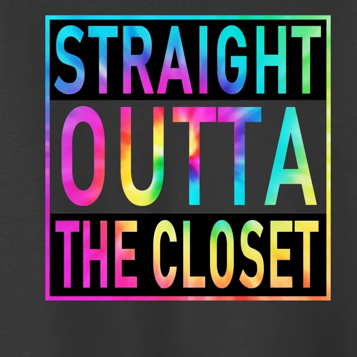 Straight Outta The Closet LGBT Rainbow Toddler T-Shirt