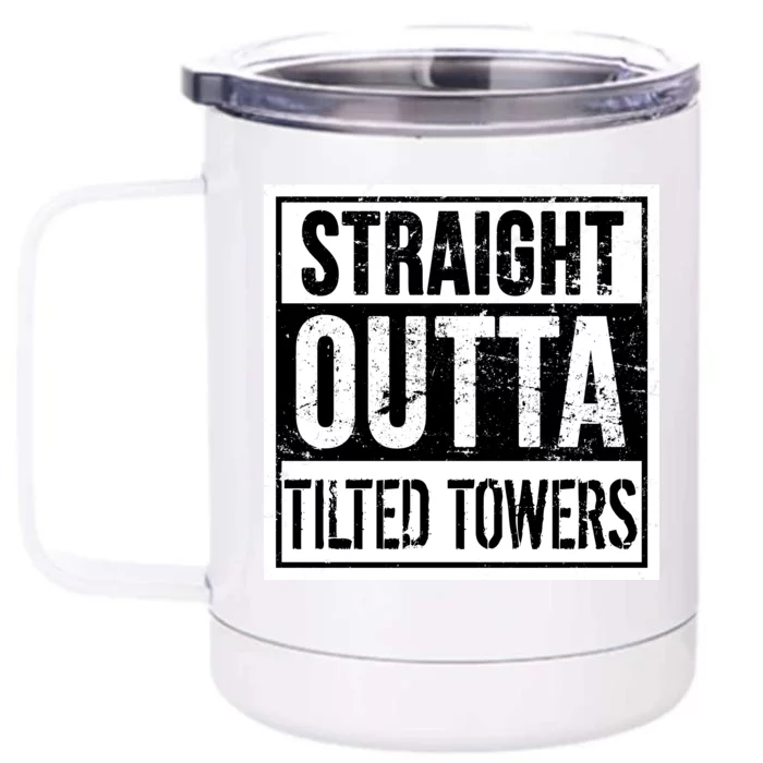 Straight Outta Tilted Towers Front & Back 12oz Stainless Steel Tumbler Cup