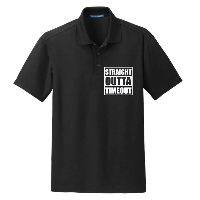 Straight Outta Timeout Dry Zone Grid Performance Polo