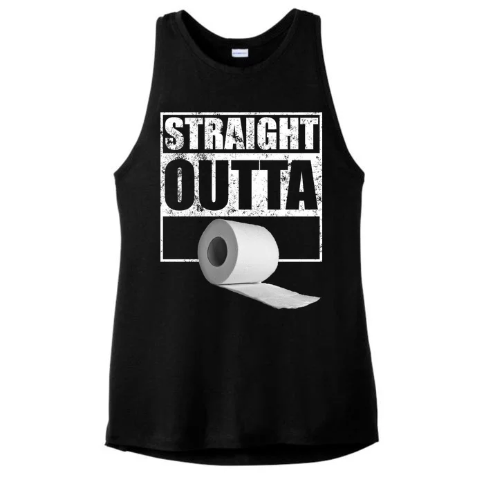 Straight Outta Toilet Paper Ladies Tri-Blend Wicking Tank