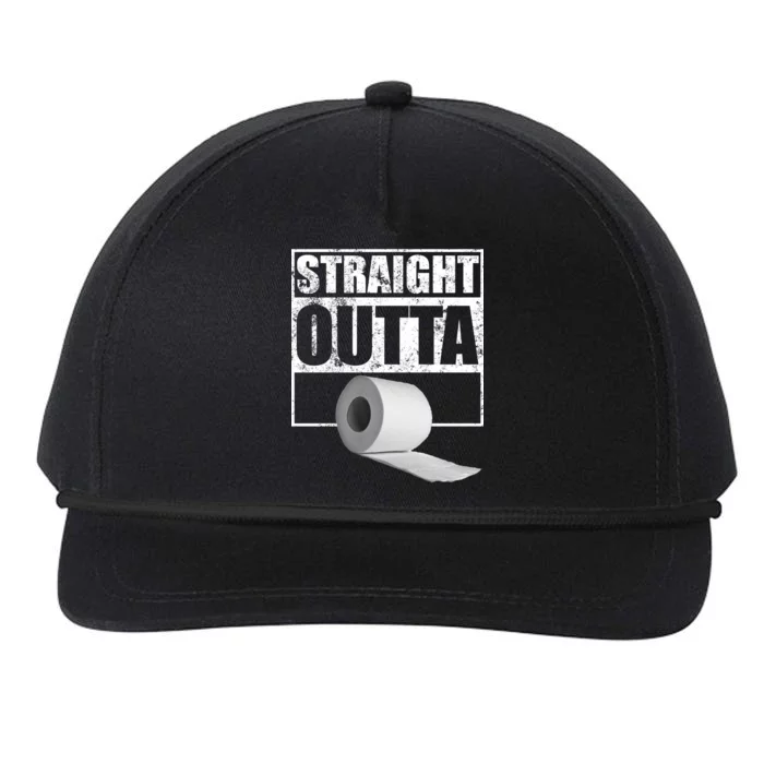 Straight Outta Toilet Paper Snapback Five-Panel Rope Hat