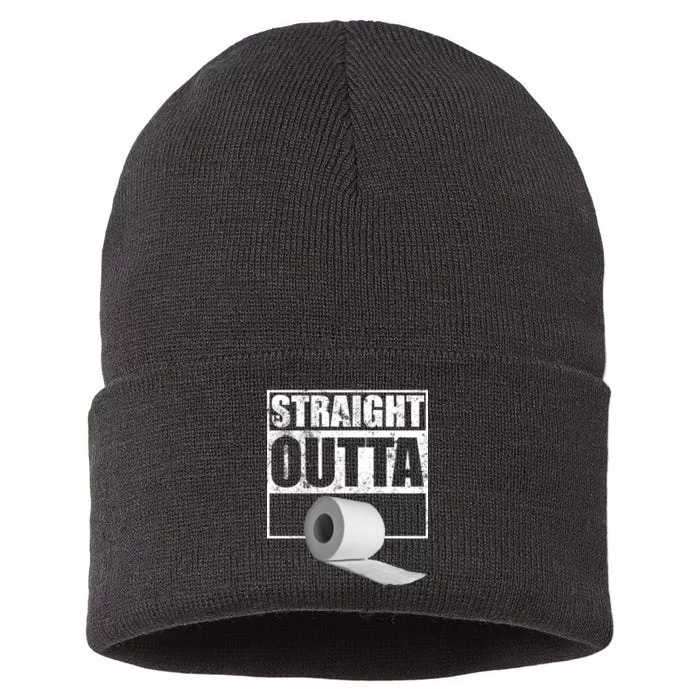 Straight Outta Toilet Paper Sustainable Knit Beanie