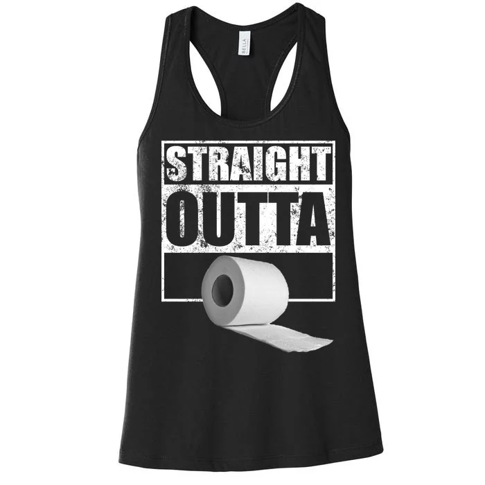 Straight Outta Toilet Paper Women's Racerback Tank