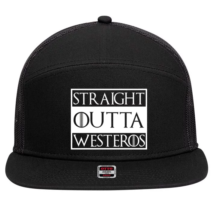 Straight Outta Westeros 7 Panel Mesh Trucker Snapback Hat