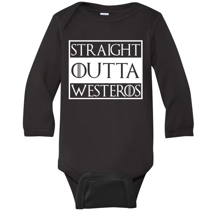 Straight Outta Westeros Baby Long Sleeve Bodysuit