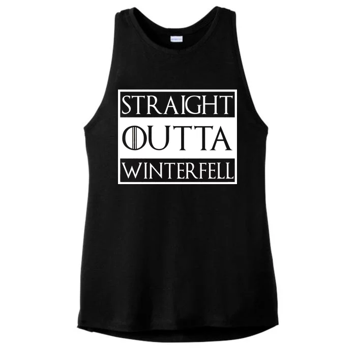 Straight Outta Winterfell Ladies Tri-Blend Wicking Tank