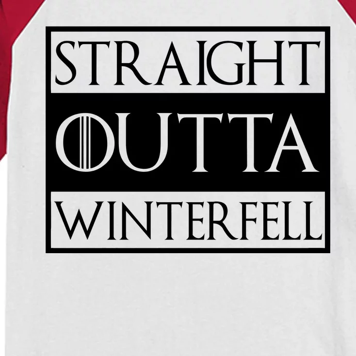 Straight Outta Winterfell Kids Colorblock Raglan Jersey