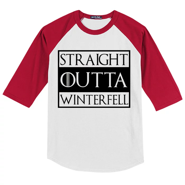 Straight Outta Winterfell Kids Colorblock Raglan Jersey