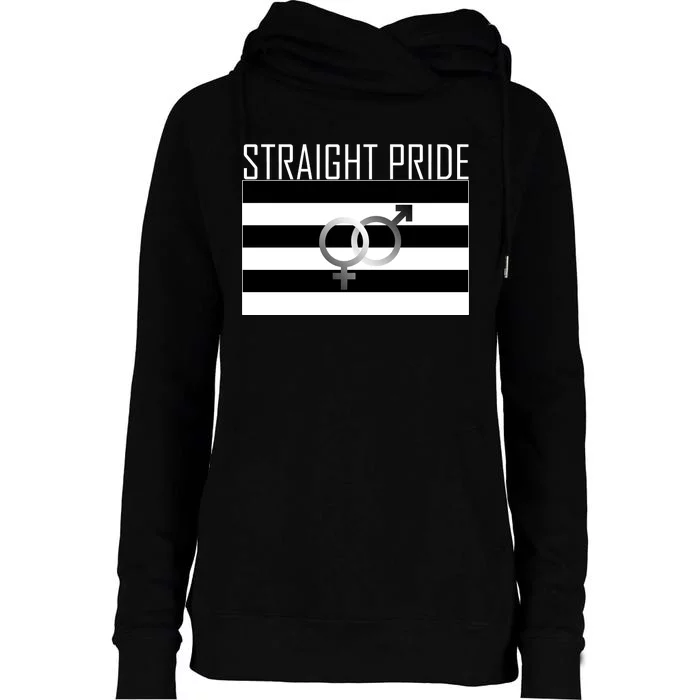 Straight Pride Womens Funnel Neck Pullover Hood