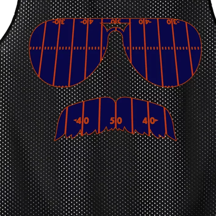 Strange Cargo Football Ditka Glasses And Stache Mesh Reversible Basketball Jersey Tank