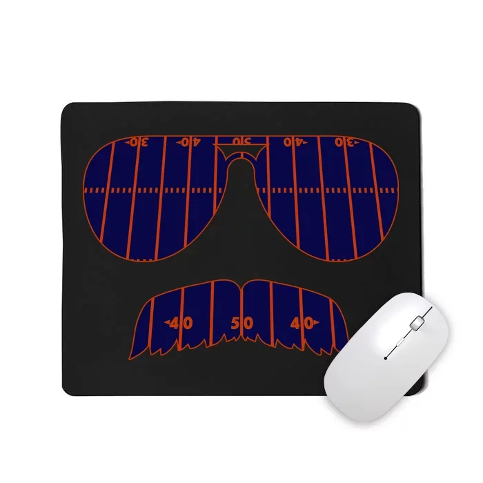 Strange Cargo Football Ditka Glasses And Stache Mousepad