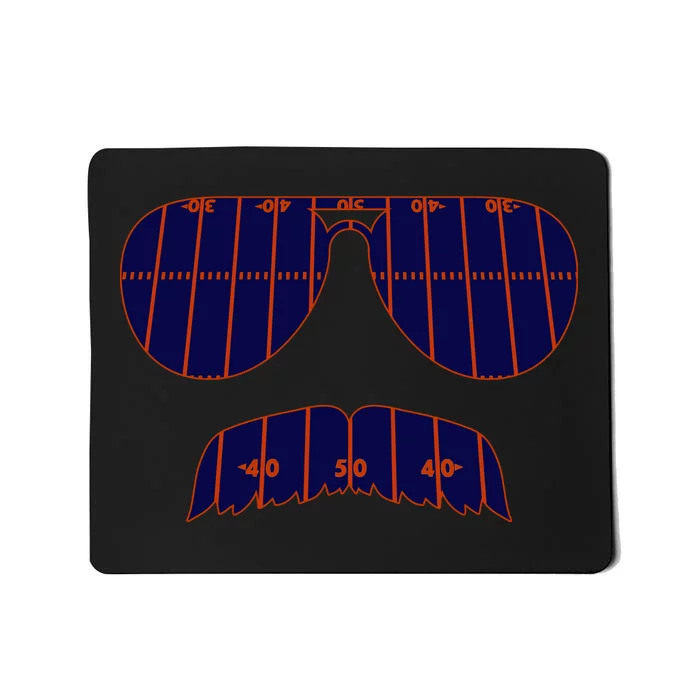 Strange Cargo Football Ditka Glasses And Stache Mousepad