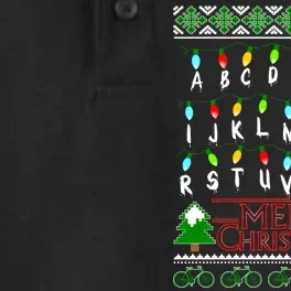 Strange Christmas Lights Alphabet Ugly Christmas Sweater Design Dry Zone Grid Performance Polo