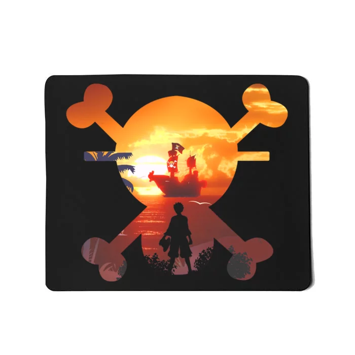 Straw Hat Prate Crew Crossbones Mousepad