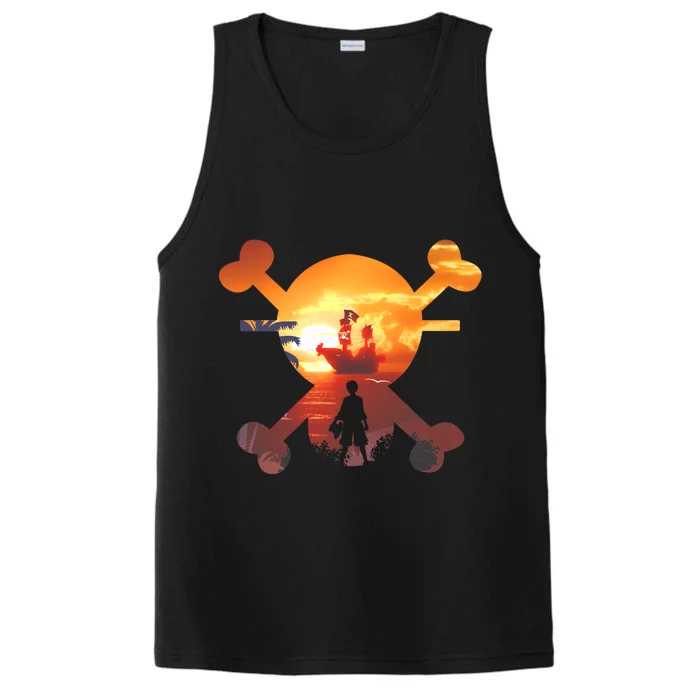 Straw Hat Prate Crew Crossbones Performance Tank