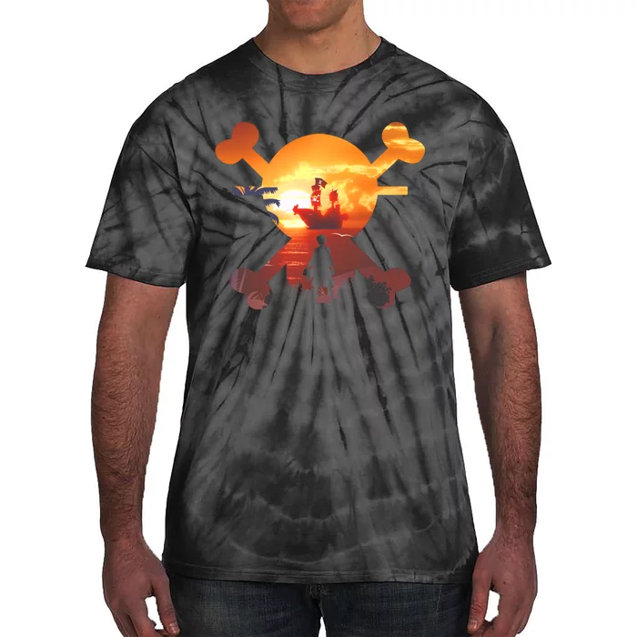 Straw Hat Prate Crew Crossbones Tie-Dye T-Shirt