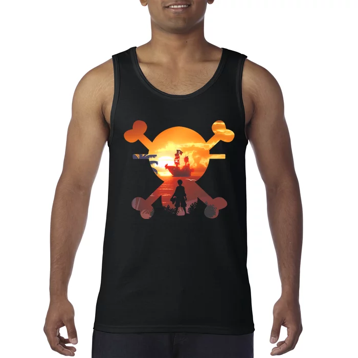 Straw Hat Prate Crew Crossbones Tank Top