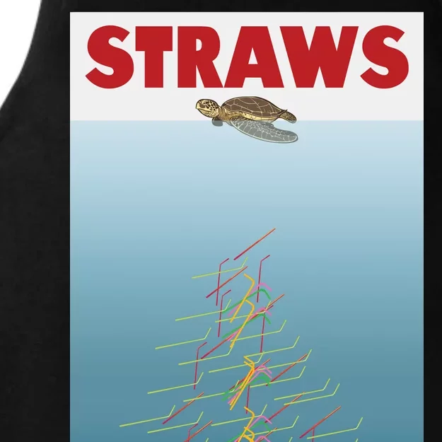 Straws Suck End Plastic Pollution Ladies Tri-Blend Wicking Tank