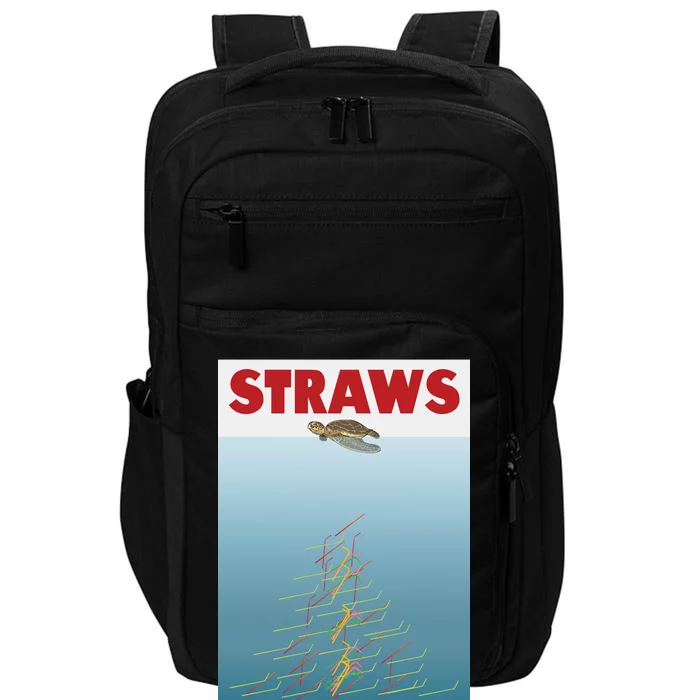 Straws Suck End Plastic Pollution Impact Tech Backpack