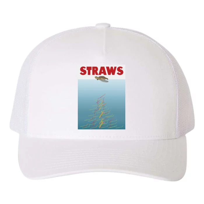 Straws Suck End Plastic Pollution Yupoong Adult 5-Panel Trucker Hat