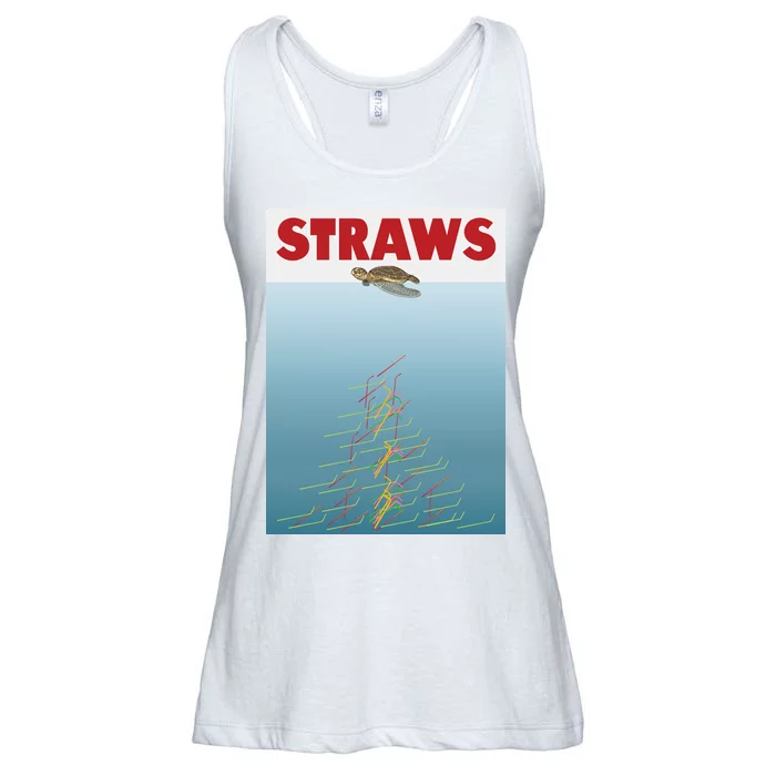 Straws Suck End Plastic Pollution Ladies Essential Flowy Tank