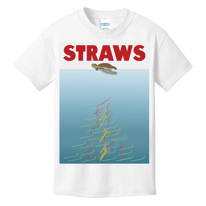 Straws Suck End Plastic Pollution Kids T-Shirt