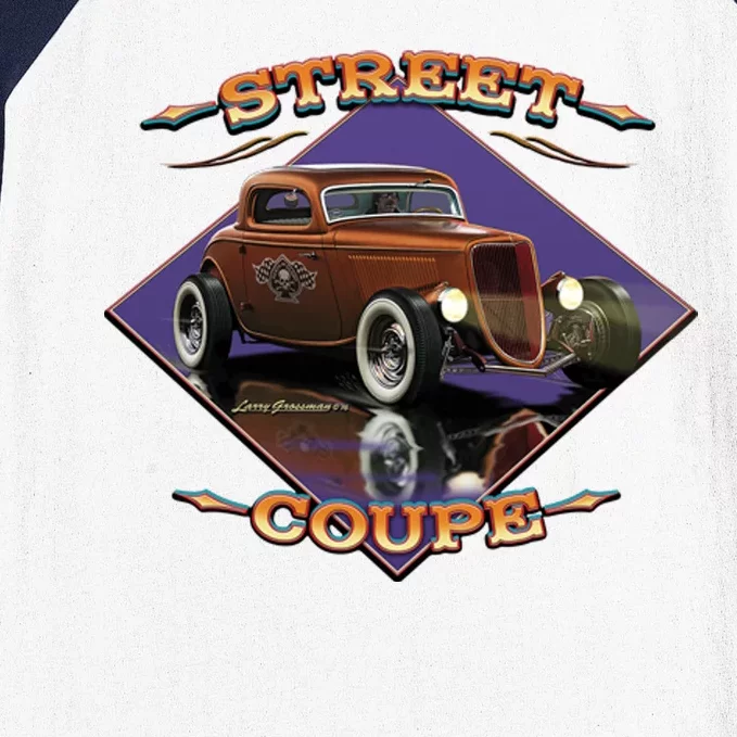 Street Coupe Hot Rod Larry Grossman Baseball Sleeve Shirt