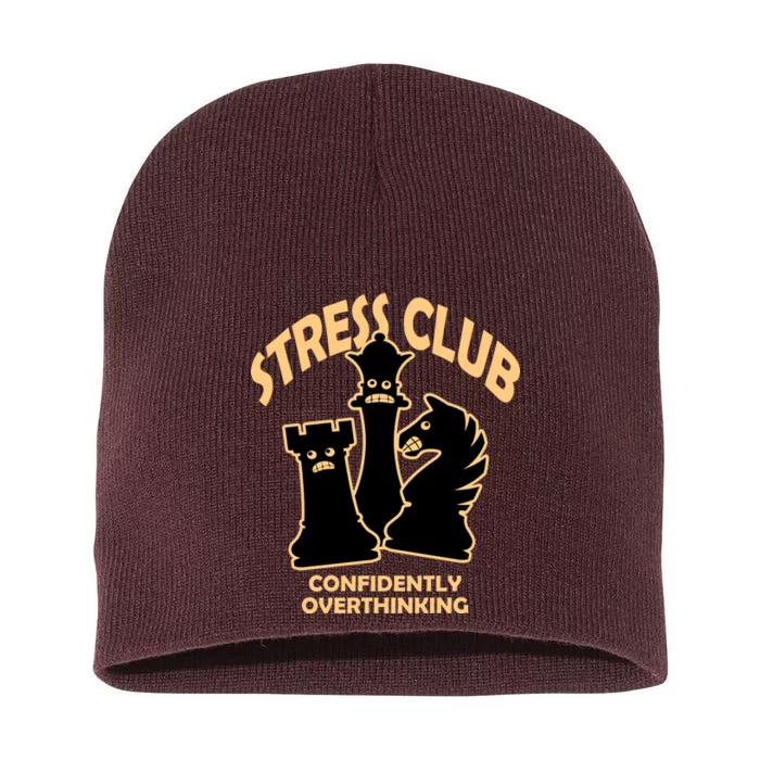 Stress Club Confidently Overthinking Short Acrylic Beanie