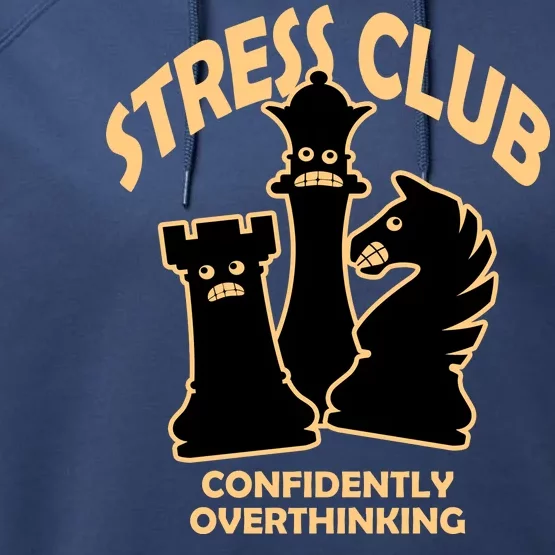 Stress Club Confidently Overthinking Performance Fleece Hoodie