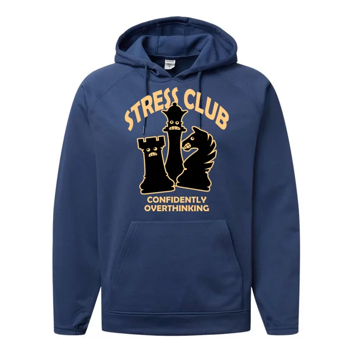 Stress Club Confidently Overthinking Performance Fleece Hoodie