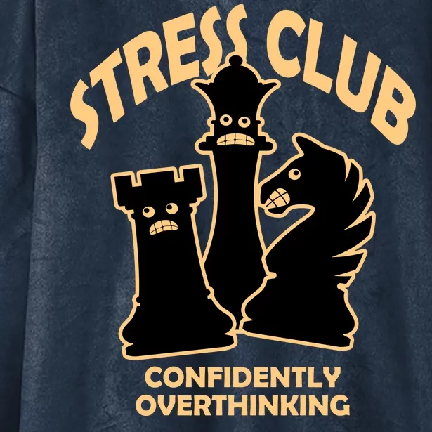 Stress Club Confidently Overthinking Hooded Wearable Blanket