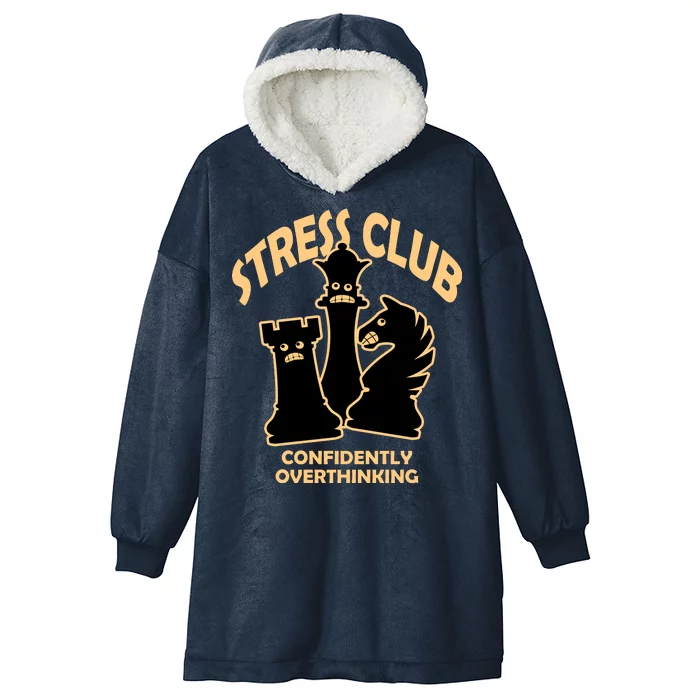 Stress Club Confidently Overthinking Hooded Wearable Blanket