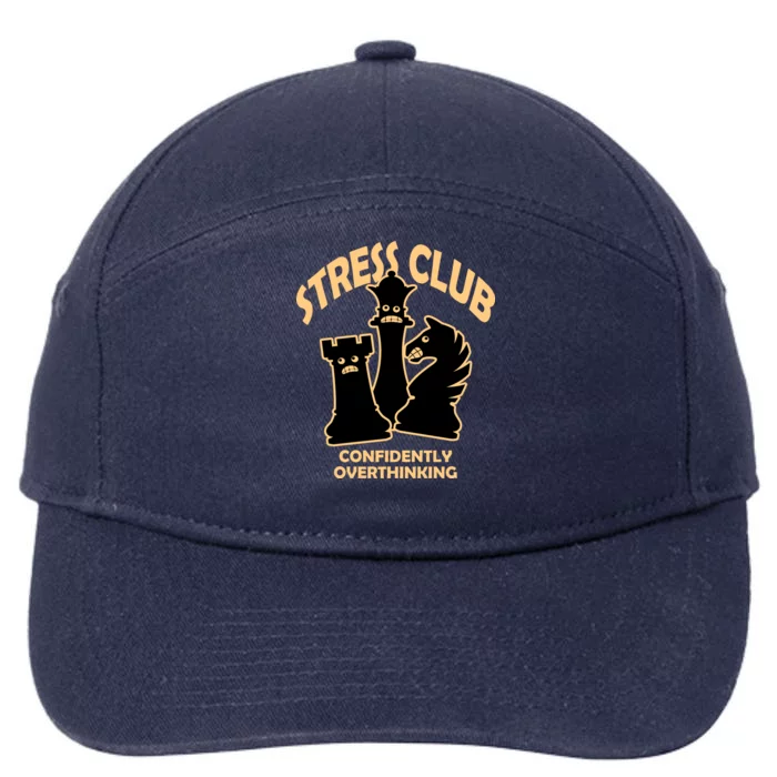 Stress Club Confidently Overthinking 7-Panel Snapback Hat