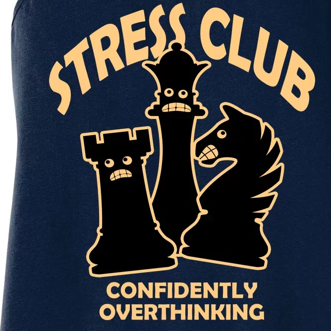 Stress Club Confidently Overthinking Women's Racerback Tank