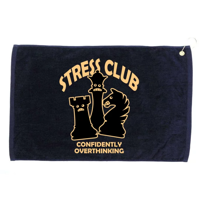 Stress Club Confidently Overthinking Grommeted Golf Towel