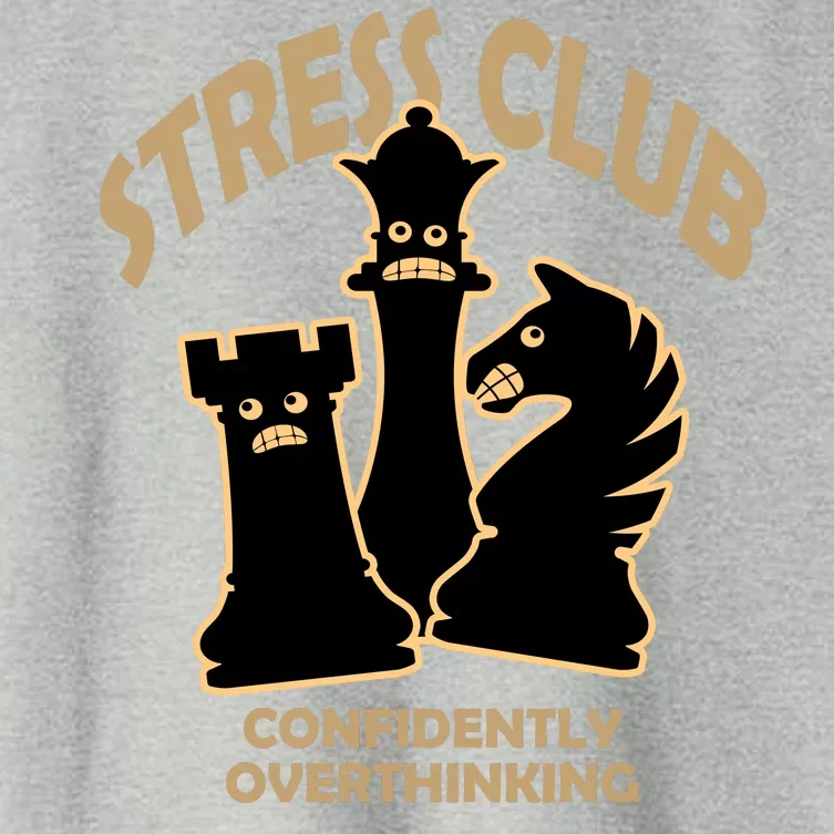 Stress Club Confidently Overthinking Women's Crop Top Tee